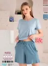 Caroline 94513 Оптом Турция Женский Комплект с Шортами 2XL+3XL+4XL+5XL Caroline 94513 Фабрика Купить Оптом с Турция