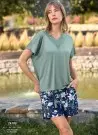 MONA 24102 Оптом Турция Женский Комплект с Шортами (S+M+L+XL+XXL) MONAMISE Фабрика Купить Оптом с Турция