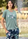 MONA 24103 Оптом Турция Женский Комплект с Брюками (M+L+XL+XXL+3XL) MONAMISE Фабрика Купить Оптом с Турция