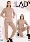Lady 22003 Оптом Турция Спортивный Женский Костюм с Брюками (M+L+XL+2XL+3XL) Lady Фабрика Купить Оптом с Турция