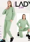Lady 22004 Оптом Турция Спортивный Женский Костюм с Брюками (M+L+XL+2XL+3XL) Lady Фабрика Купить Оптом с Турция