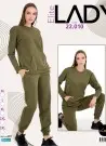 Lady 22010 Оптом Турция Спортивный Женский Костюм с Брюками (M+L+XL+2XL+3XL) Lady Фабрика Купить Оптом с Турция