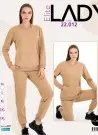 Lady 22012 Оптом Турция Спортивный Женский Костюм с Брюками (M+L+XL+2XL+3XL) Lady Фабрика Купить Оптом с Турция