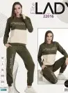 Lady 22016 Оптом Турция Спортивный Женский Костюм с Брюками (M+L+XL+2XL+3XL) Lady Фабрика Купить Оптом с Турция