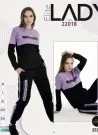 Lady 22018 Оптом Турция Спортивный Женский Костюм с Брюками (M+L+XL+2XL+3XL) Lady Фабрика Купить Оптом с Турция