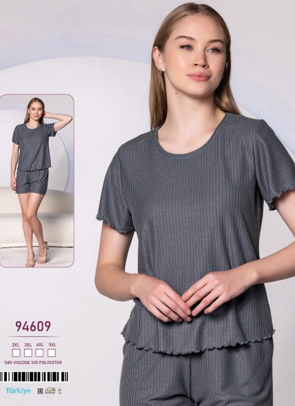 ✅Женский Комплект с Шортами (2XL+3XL+4XL+5XL) Caroline Оптом Турция Фабрика