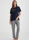 Catherines CB1012 Оптом Турция Женский Комплект с Брюками Viscose CATHERINE'S Basics 2025 Фабрика Купить Оптом с Турция