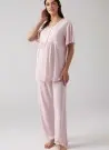 MERCIMARYA 1014 Pudra Оптом Турция Пижамный Комплект Тройка для Беременных (M+L+XL) MERCI MARYA Фабрика Купить Оптом с Турция