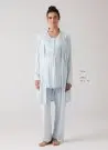 MERCIMARYA 1016 Mavi Оптом Турция Пижамный Комплект Тройка для Беременных (M+L+XL) MERCI MARYA Фабрика Купить Оптом с Турция