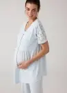 MERCIMARYA 1016 Mavi Оптом Турция Пижамный Комплект Тройка для Беременных (M+L+XL) MERCI MARYA Фабрика Купить Оптом с Турция