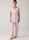 MERCIMARYA 1016 Pudra Оптом Турция Пижамный Комплект Тройка для Беременных (M+L+XL) MERCI MARYA Фабрика Купить Оптом с Турция