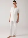 MERCIMARYA 1020 Ekru Оптом Турция Пижамный Комплект Тройка для Беременных (M+L+XL) MERCI MARYA Фабрика Купить Оптом с Турция