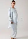 MERCIMARYA 1020 Mavi Оптом Турция Пижамный Комплект Тройка для Беременных (M+L+XL) MERCI MARYA Фабрика Купить Оптом с Турция