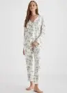 Catherines 2711 Оптом Турция Женский Комплект с Брюками Viscose CATHERINE'S 2025 Фабрика Купить Оптом с Турция
