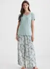 Catherines 2728 Оптом Турция Женский Комплект с Брюками 3-йка Viscose CATHERINE'S 2025 Фабрика Купить Оптом с Турция