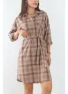JEN 04408 Bej Оптом Турция Туника Рубашка Cotton (M+L+XL+2XL+3XL) JEN Фабрика Купить Оптом с Турция