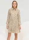 GIZZEY 21291 Оптом Турция Платье Рубашка на Пуговицах (S+M+L+XL) GIZZEY Фабрика Купить Оптом с Турция