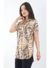JEN 0525 Оптом Турция Женская Рубашка (L+XL+2XL+3XL+4XL) JEN Фабрика Купить Оптом с Турция