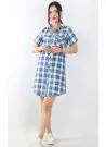 JEN 05127 Mavi Оптом Турция Туника Рубашка Cotton (M+L+XL+2XL+3XL) JEN Фабрика Купить Оптом с Турция