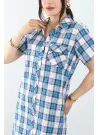 JEN 05127 Mavi Оптом Турция Туника Рубашка Cotton (M+L+XL+2XL+3XL) JEN Фабрика Купить Оптом с Турция