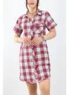 JEN 05127 Kirmizi Оптом Турция Туника Рубашка Cotton (M+L+XL+2XL+3XL) JEN Фабрика Купить Оптом с Турция