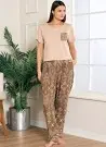 Feyza 5235 Vizon Оптом Турция Женский Комплект с Брюками (S+M+L+XL) Feyza 5235 Vizon Фабрика Купить Оптом с Турция